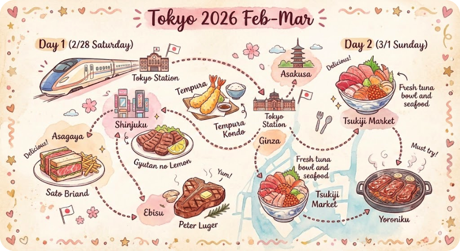 Tokyo Food Map