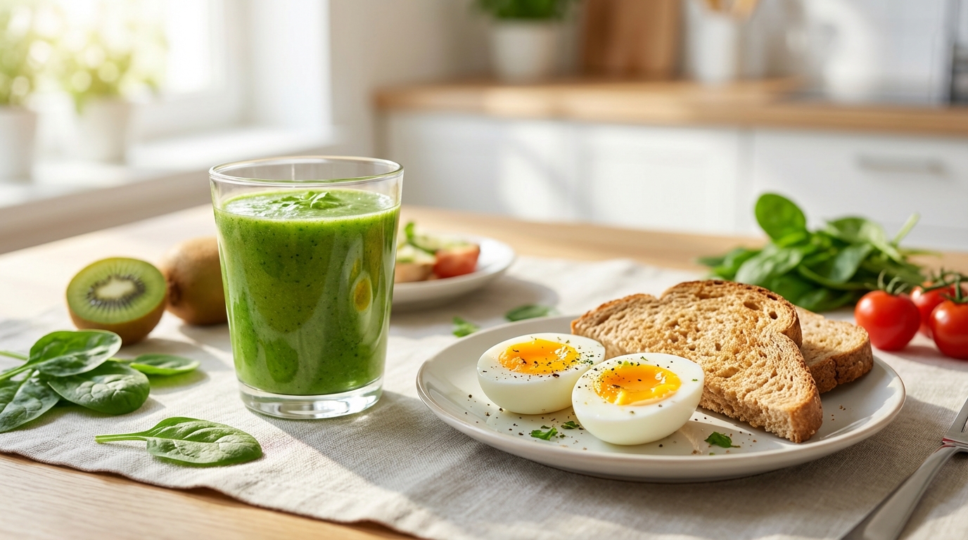 綠拿鐵與早餐情境