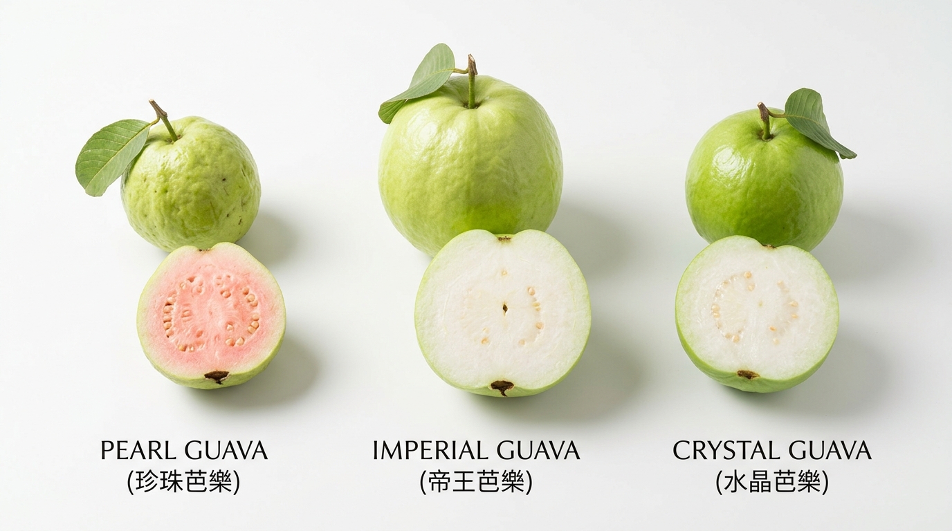 台灣常見芭樂品種對比圖