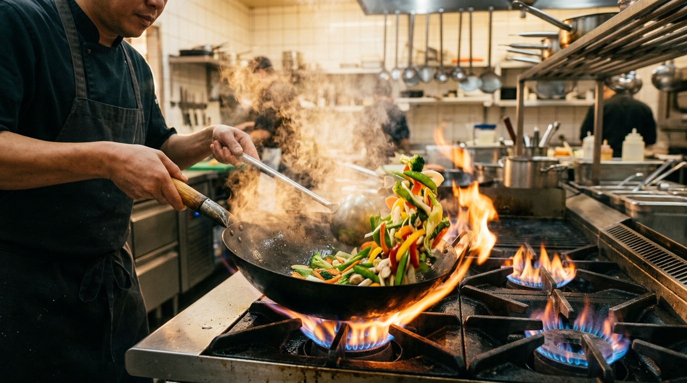 苦茶油大火快炒蔬菜