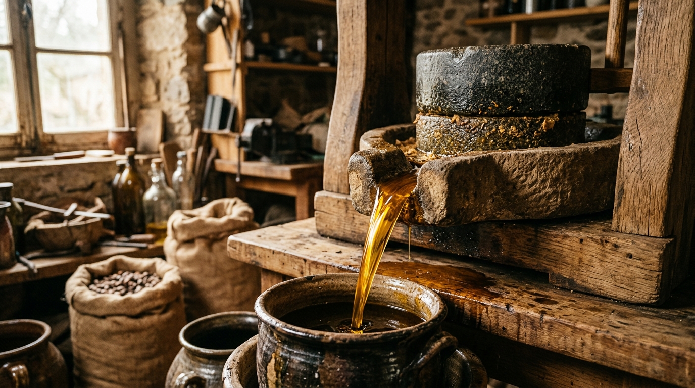 傳統苦茶油榨油工藝