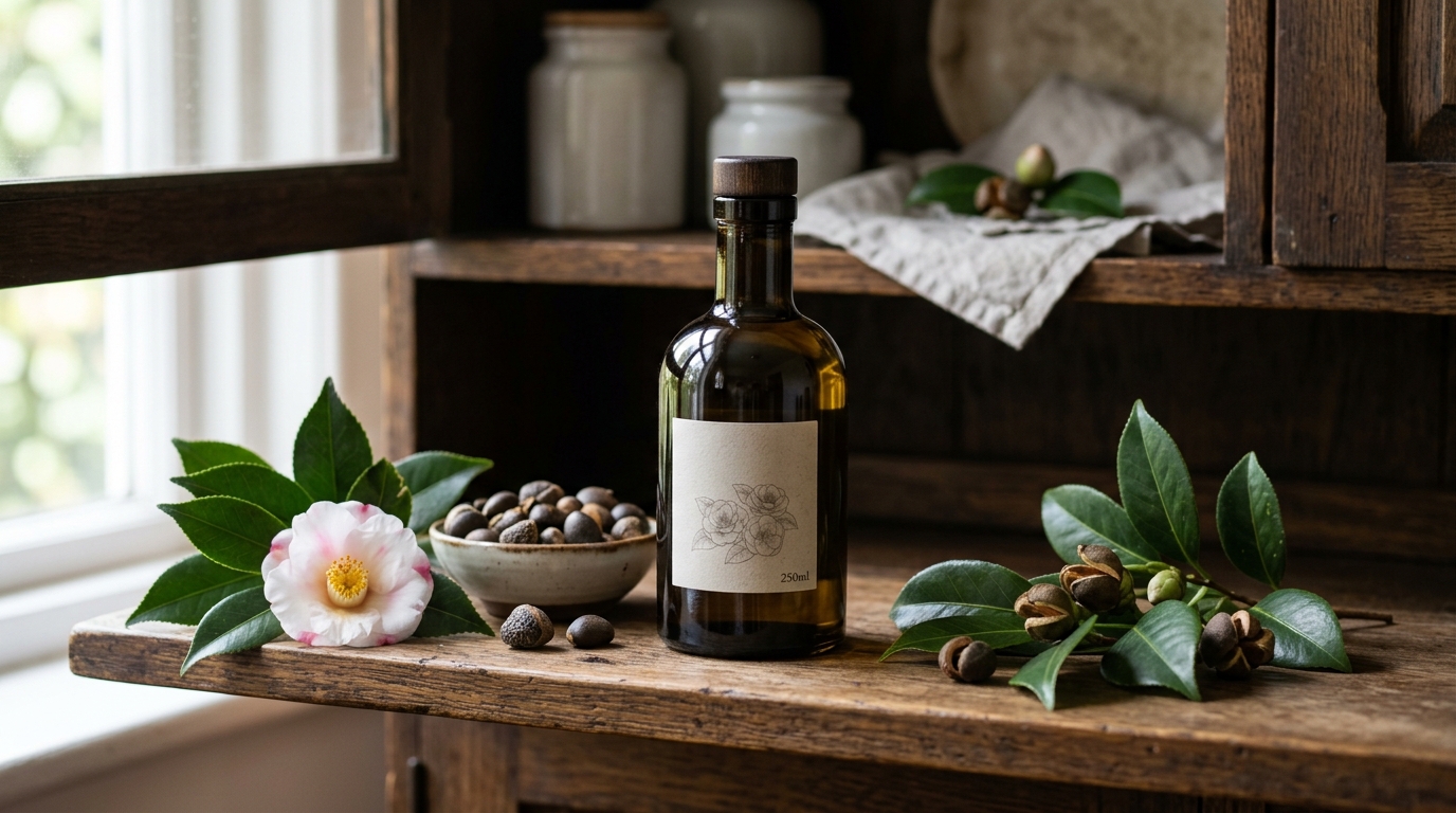 苦茶油正確存放於陰涼木質櫃中