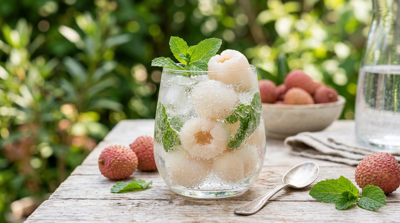 荔枝夏日甜點與氣泡飲靈感